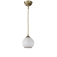 Светильник подвесной L 9200/16 Reccagni Angelo белый 1 лампа, основание античное бронза в стиле классический 